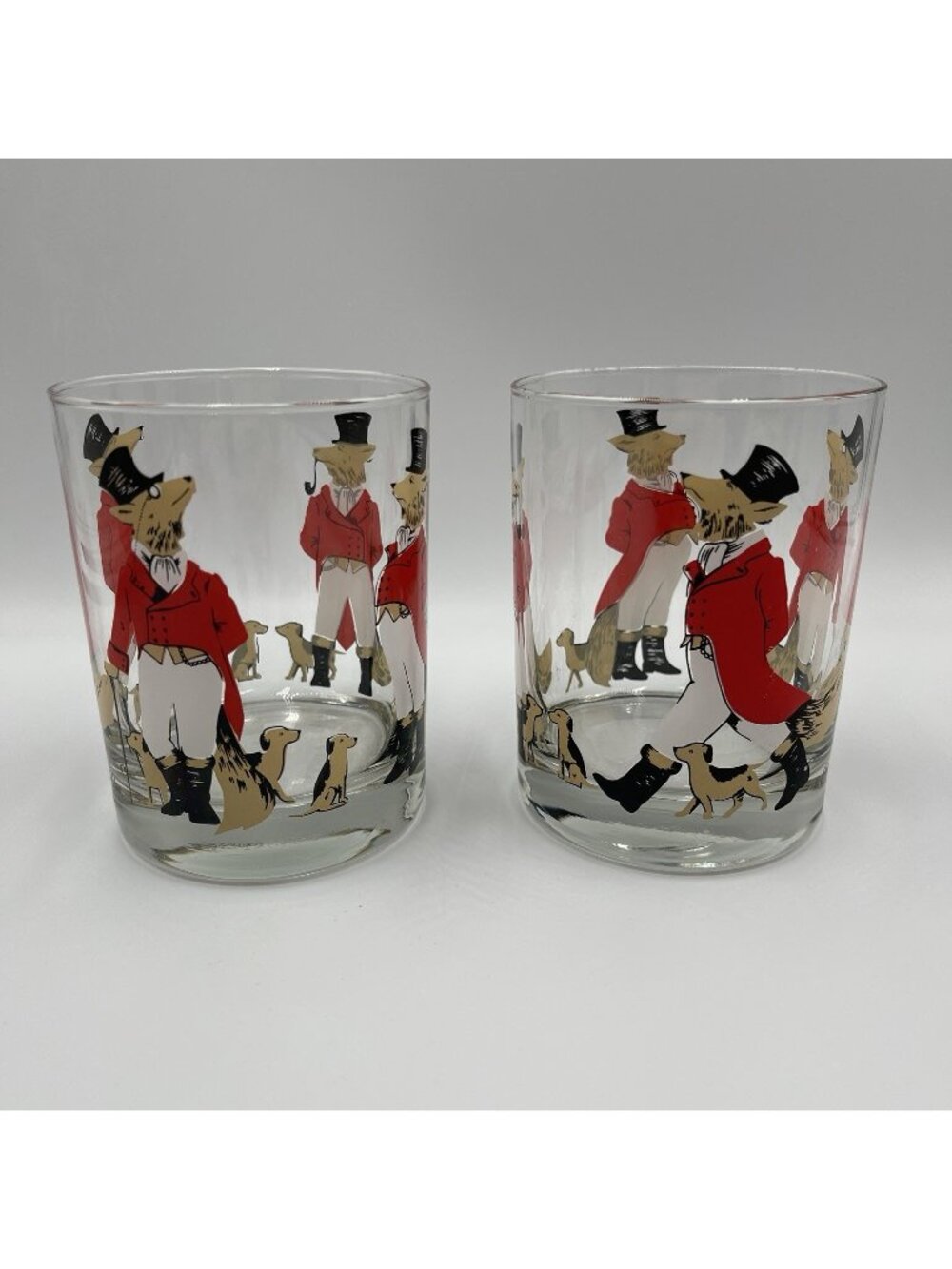 Mr Snooty Fox CERA Lowball Old Fashioned Cocktail Glasses Set of 2 Vintage